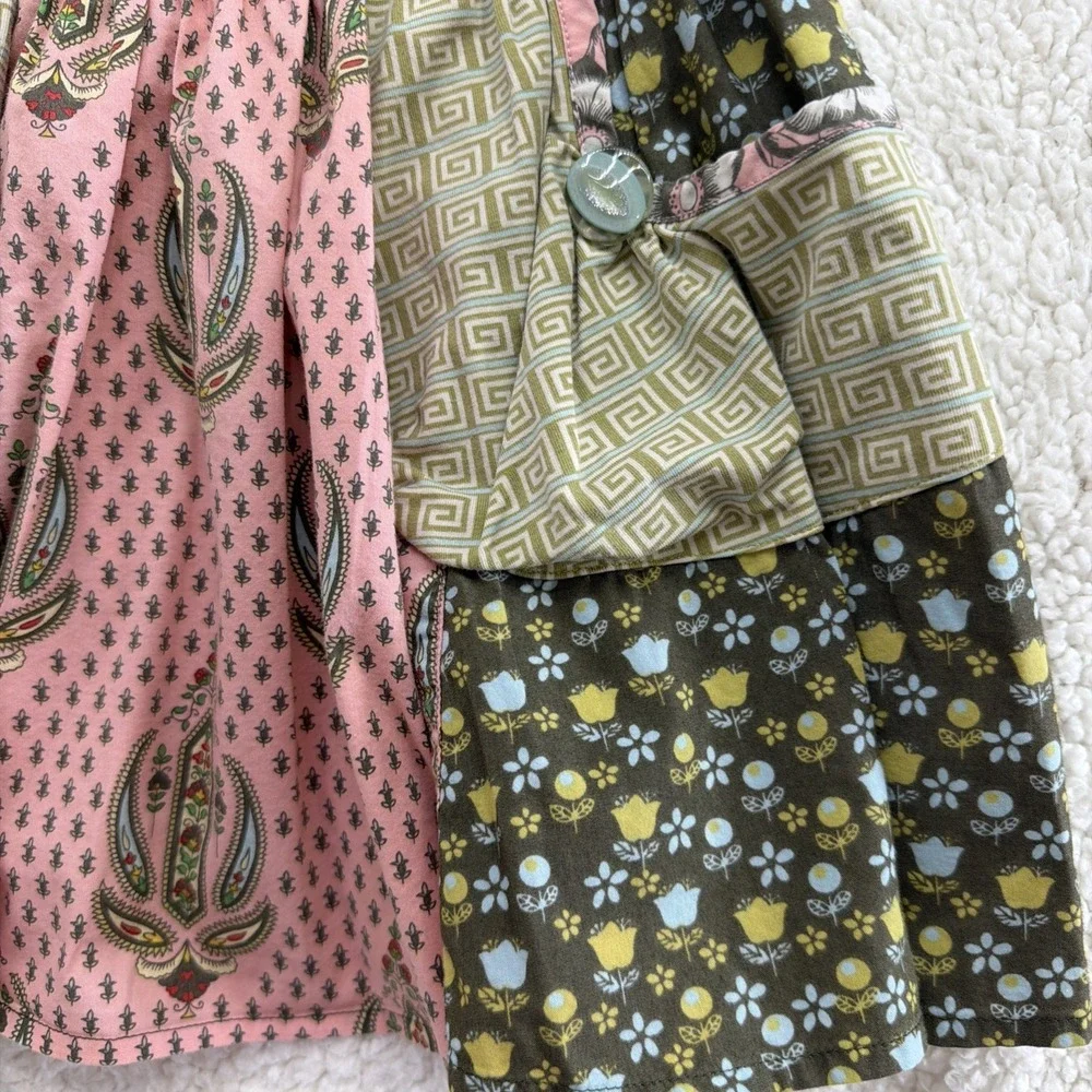 Matilda Jane Serendipity Calico Gabbi Skirt Girls Size 6 Patchwork Pockets